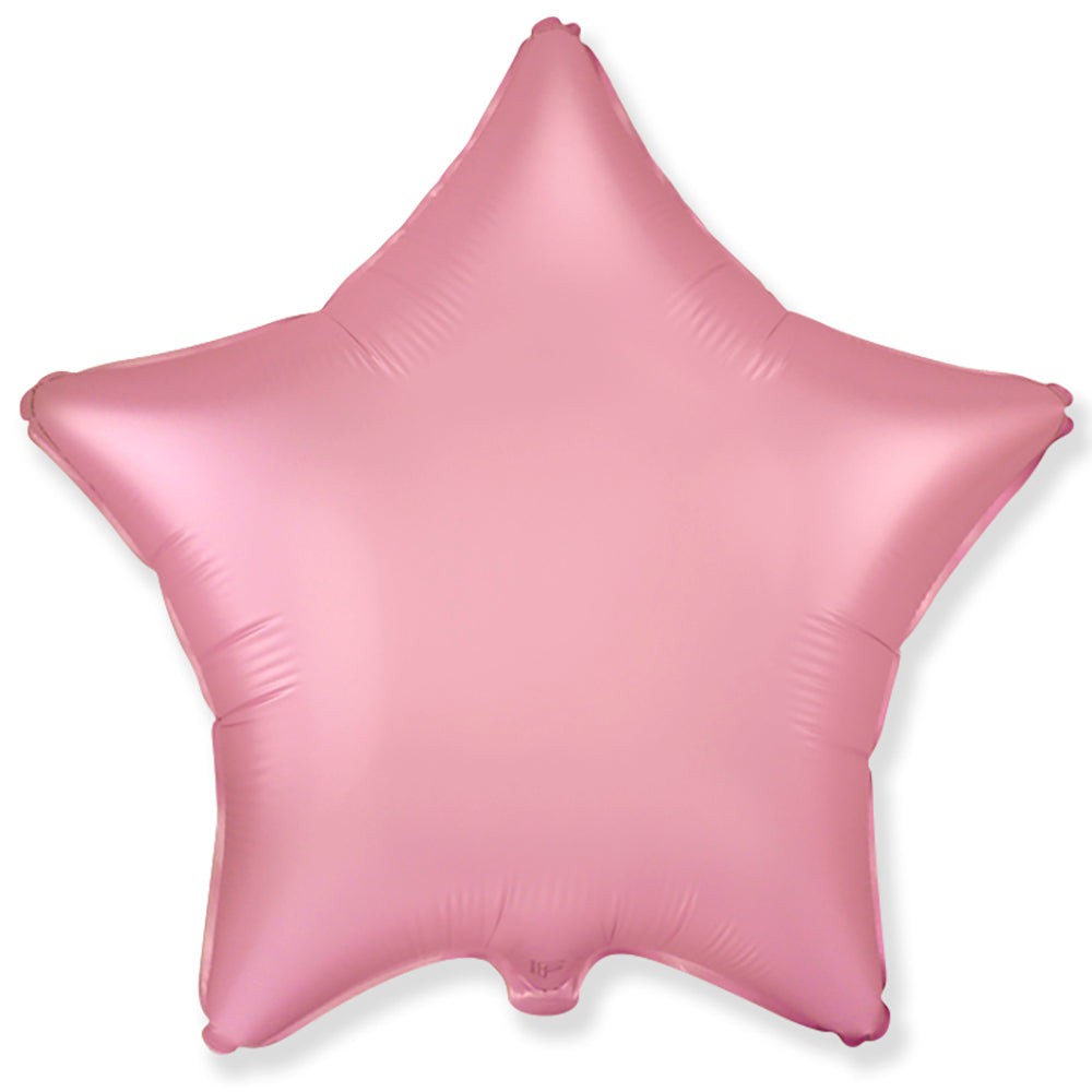 18 inch STAR - SATIN PASTEL PINK