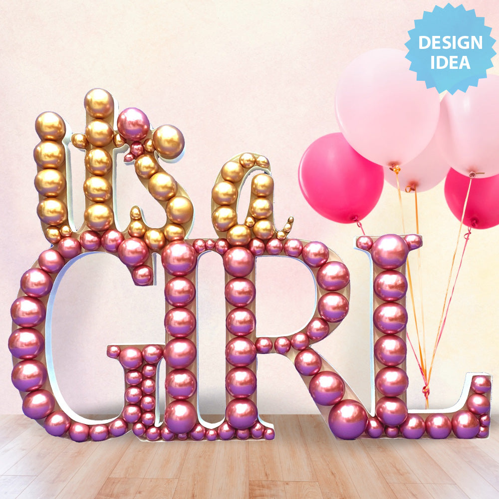 59 inch SCRIPT IT'S A GIRL MOSAIC FRAME