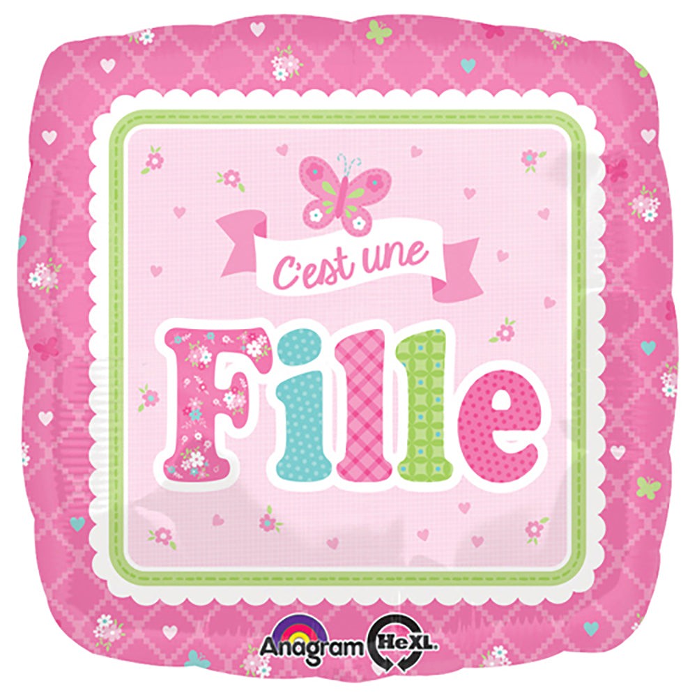18 inch WELCOME C'EST UNE FILLE