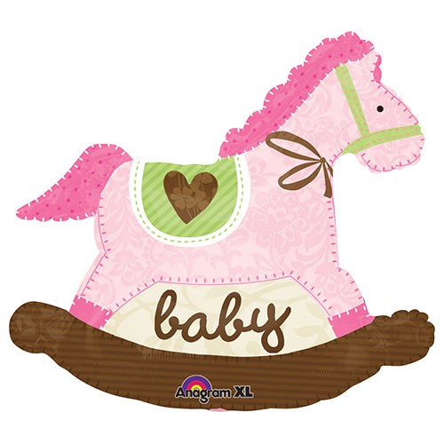 29 inch BABY PINK ROCKING HORSE