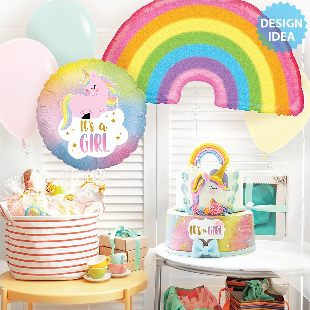 18 inch GLITTER PASTEL UNICORN BABY