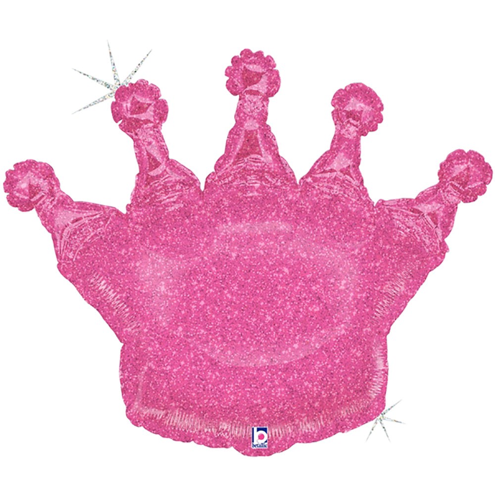 36 inch GLITTERING CROWN - PINK