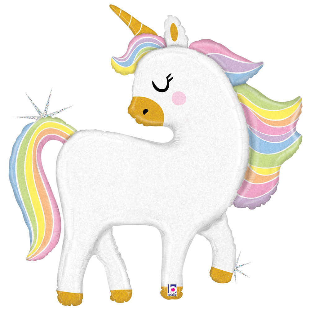 48 inch GLITTER PASTEL UNICORN