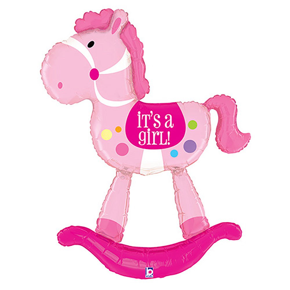 5 foot SPECIAL DELIVERY ROCKING HORSE GIRL