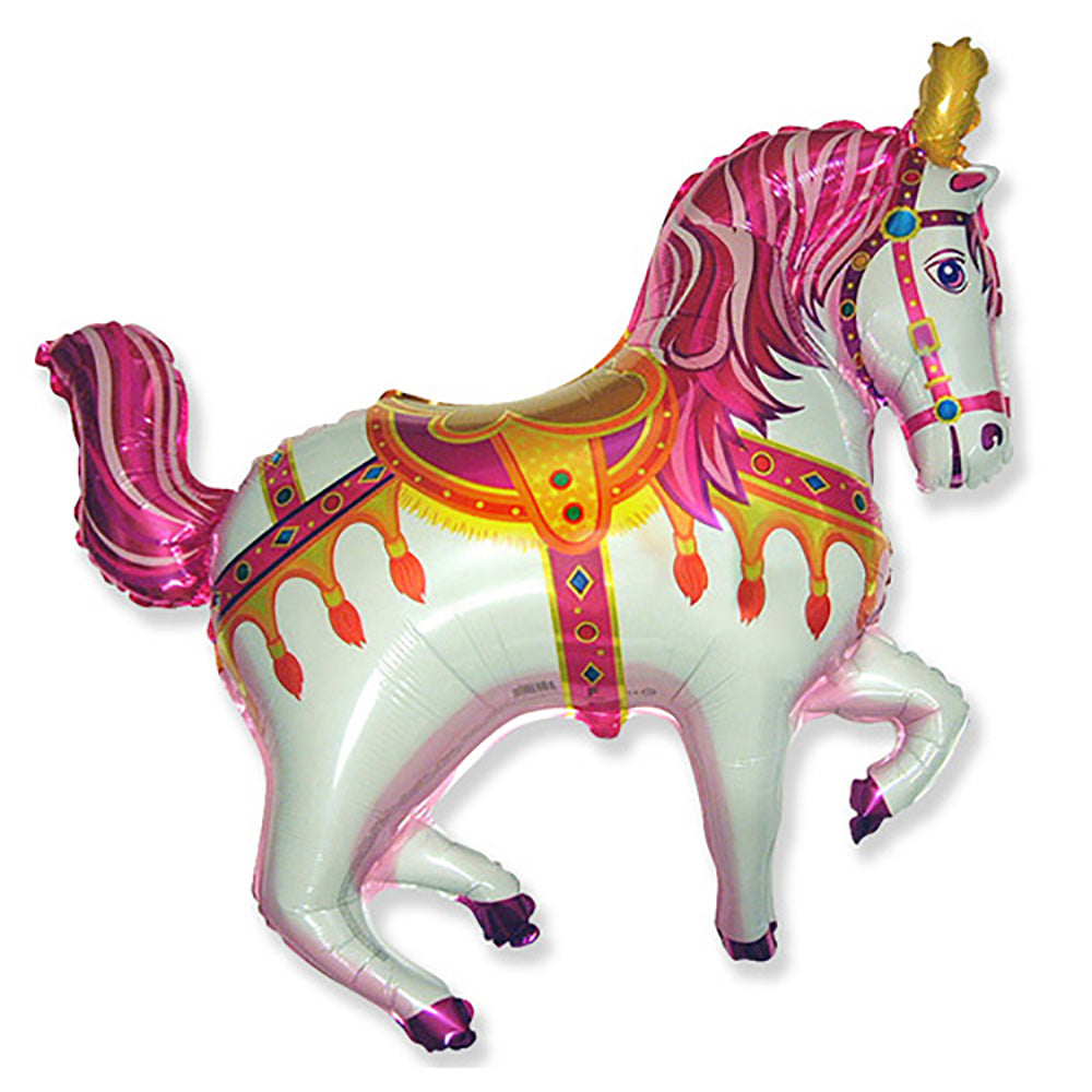 39 inch HORSE FAIR - FUCHSIA
