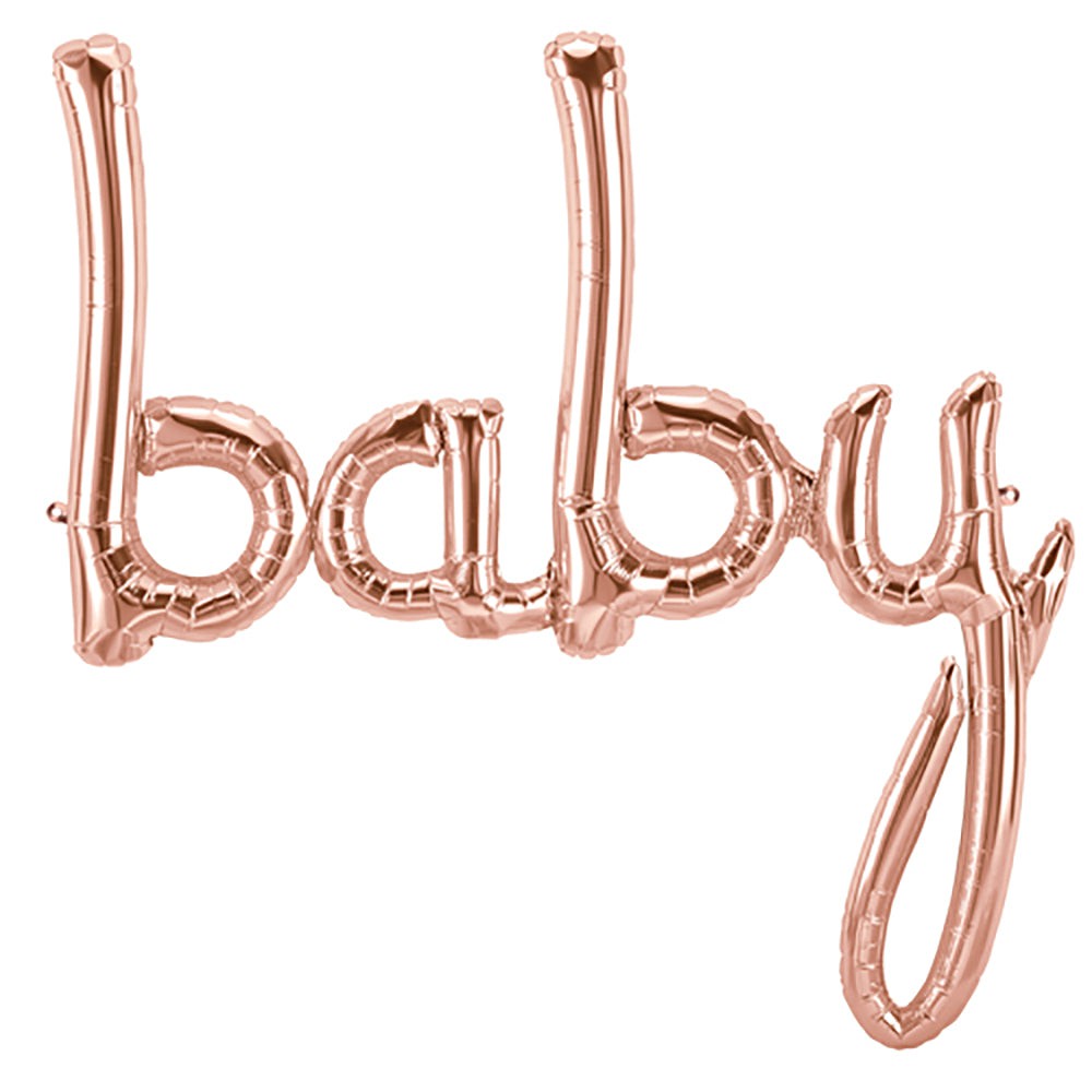 46 inch BABY SCRIPT - ROSE GOLD (AIR-FILL ONLY)