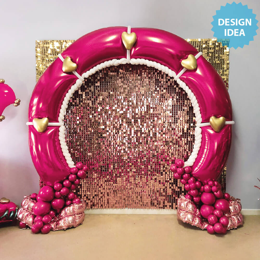 38 inch MODULAR ARCH SHAPED PANEL - BABY PINK