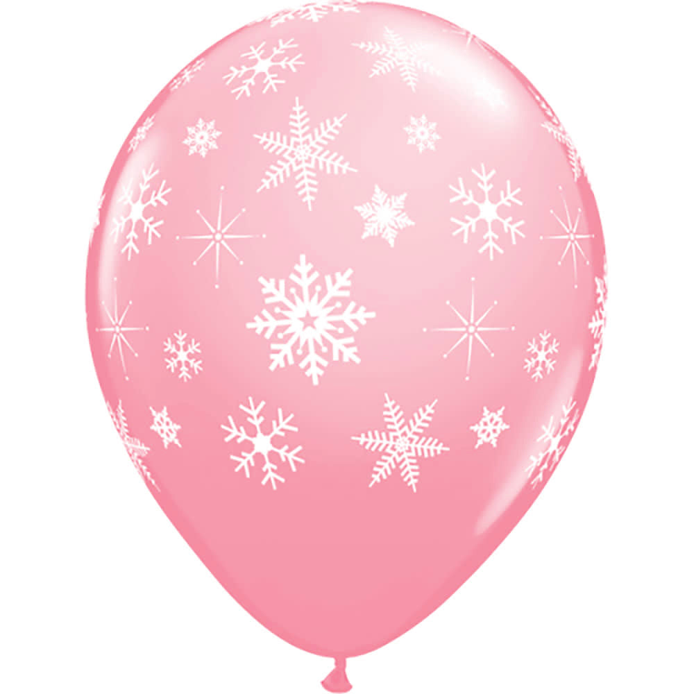 11 inch SNOWFLAKES-A-ROUND - PINK (6 PK)