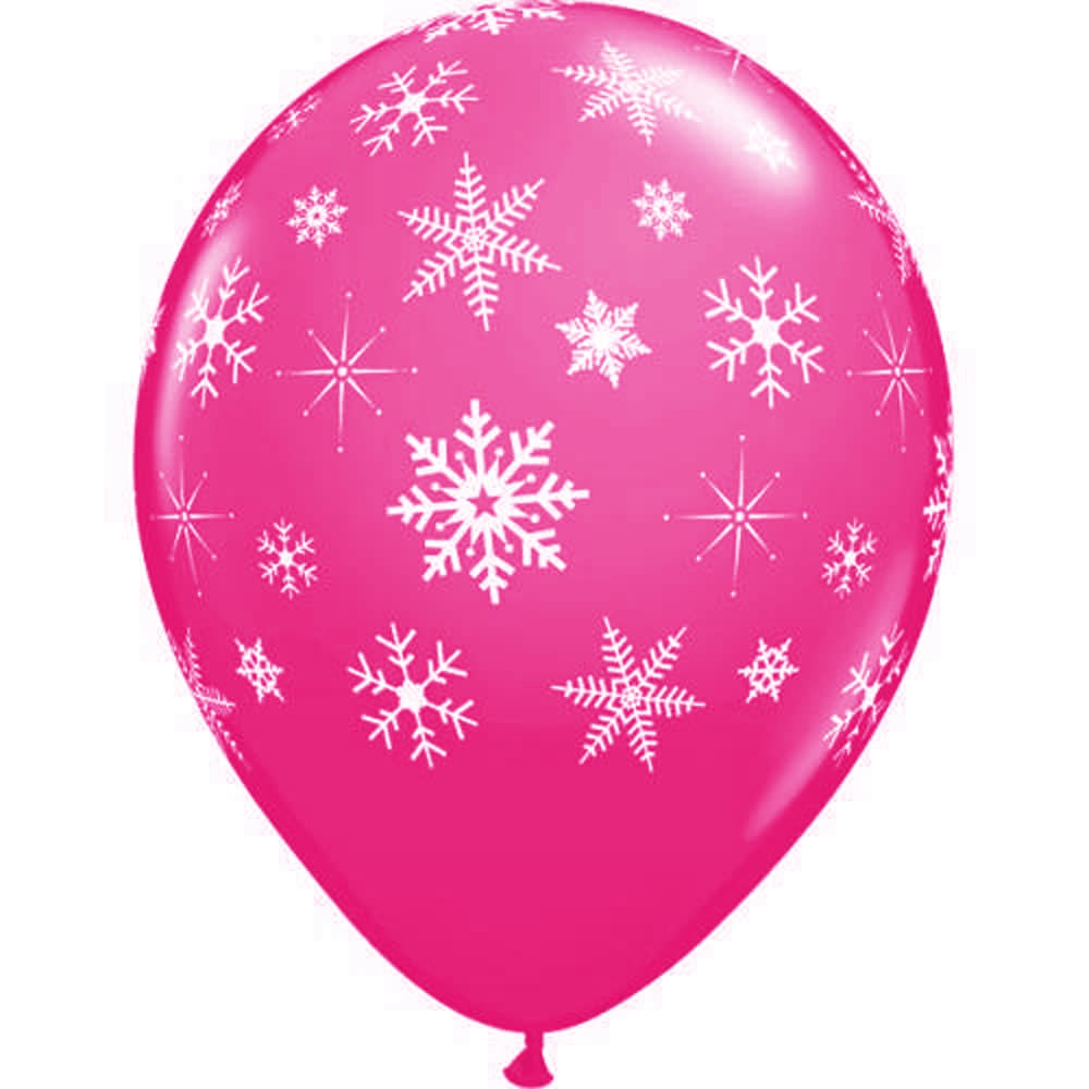 11 inch SNOWFLAKES-A-ROUND - WILD BERRY (6 PK)