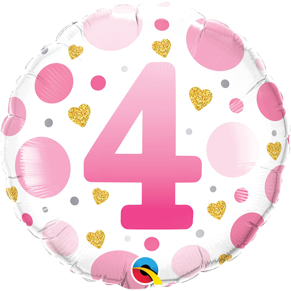 18 inch AGE 4 PINK DOTS