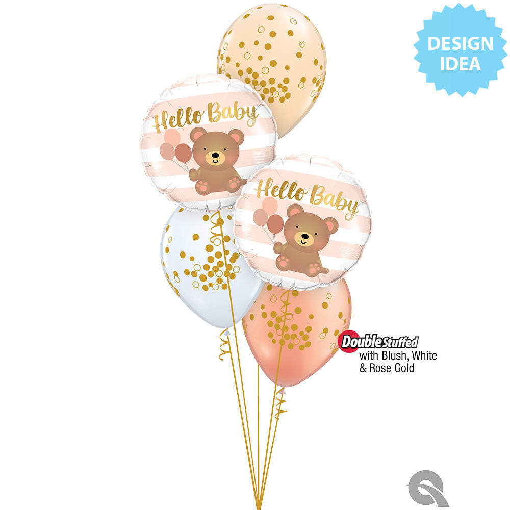 18 inch HELLO BABY BEAR & BALLOONS