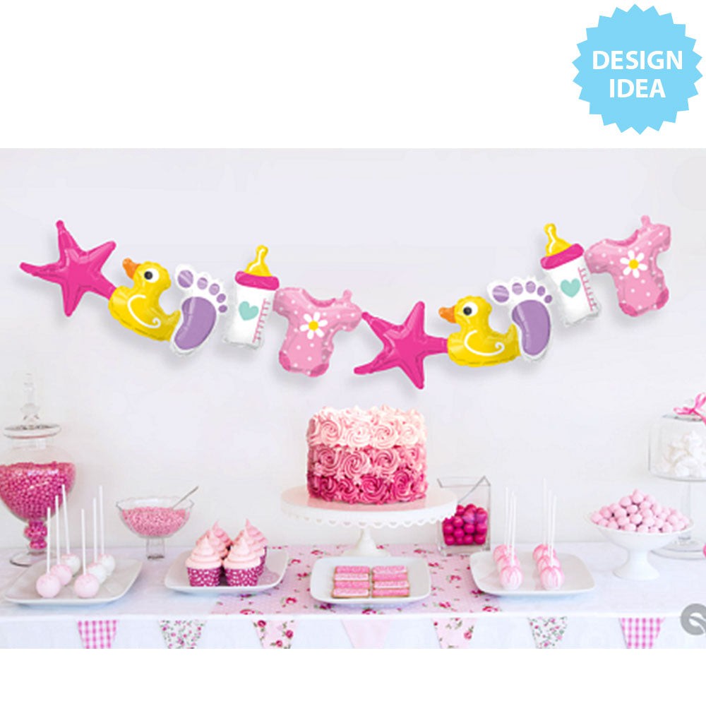 41 inch BABY GIRL GARLAND (AIR-FILL ONLY)